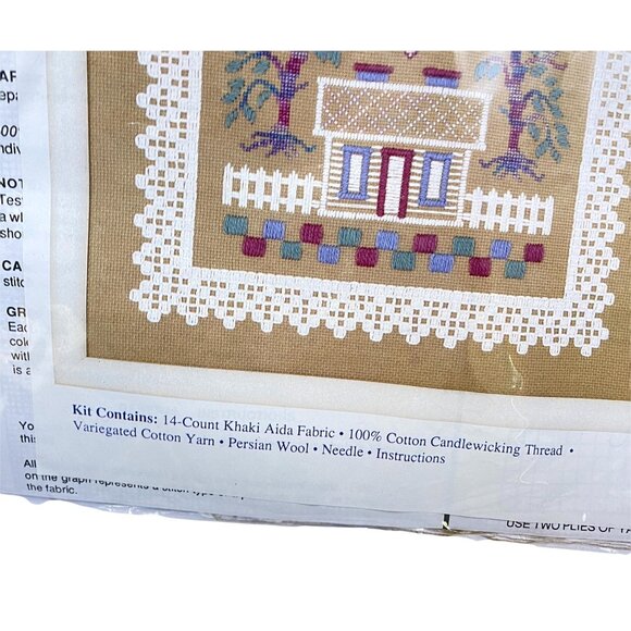 Creative Circle Our Home 1655 Counted Cross Stich Needlepoint Kit Vintage - Picture 4 of 5